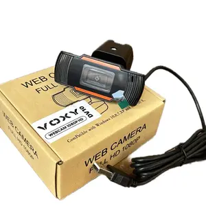 V8 Full HD Webcam 1080P Dengan Mikrofon Web cam FULL HD 1080 P Kamera Komputer Super Jernih 2.0 MegaPixel H.264 & MJPEG Support Windows Android Linux - Computer