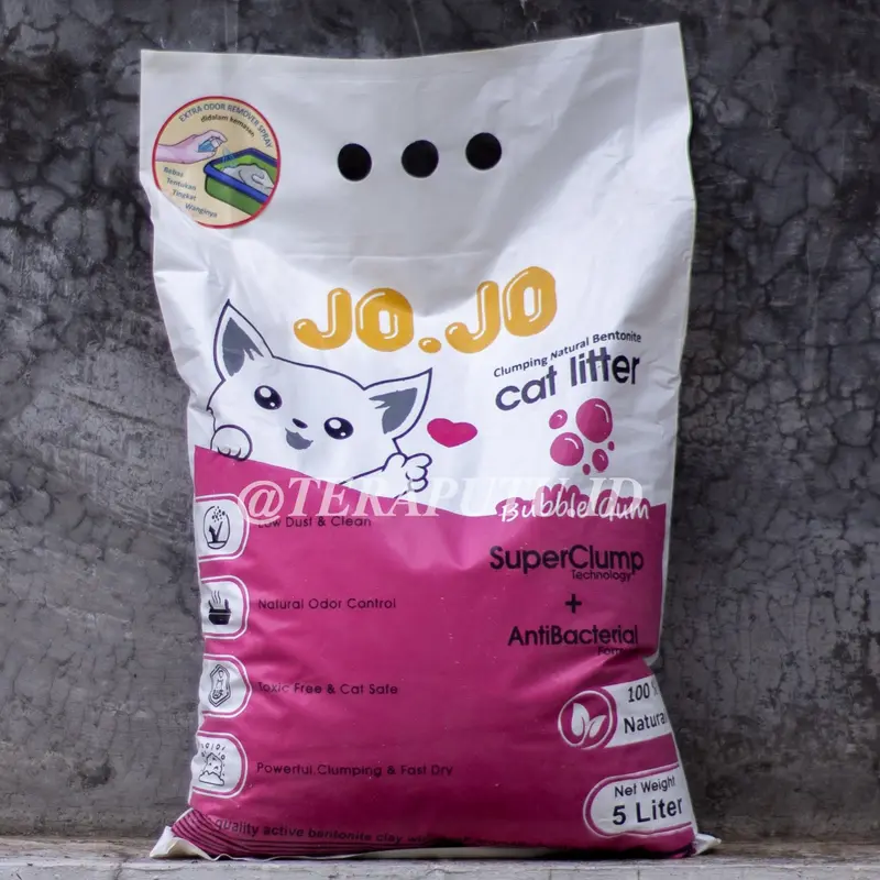 pasir kucing gumpal 5L, Merk jo.jo wangi murah cat litter 2