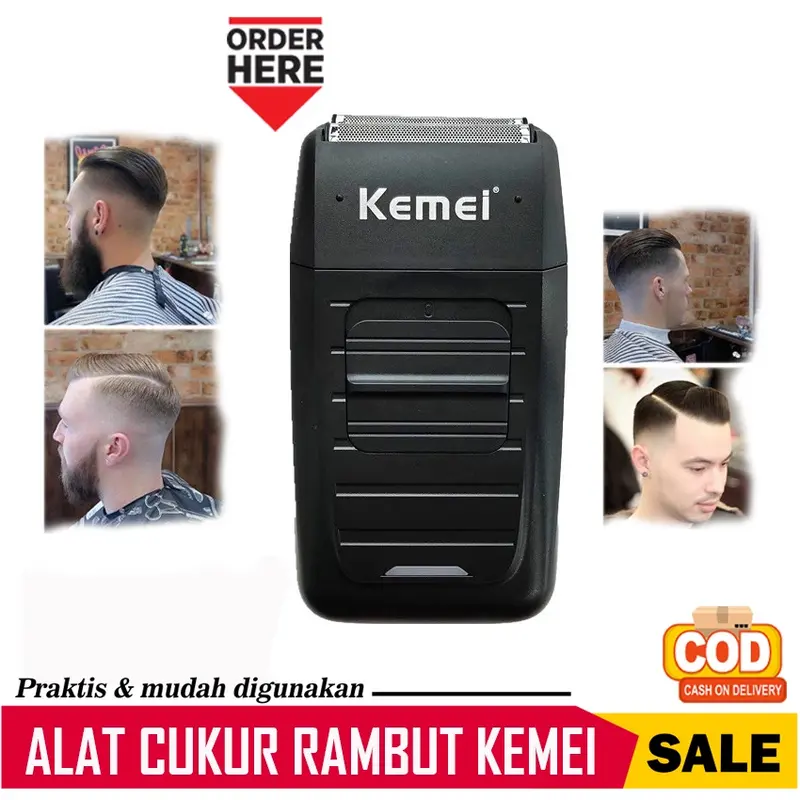 Paling Murah - Original Cukuran Rambut Kemei KM 1102 / KM 2024 Shaver Alat Cukur Kumis Jenggot Brewok Recharger 0