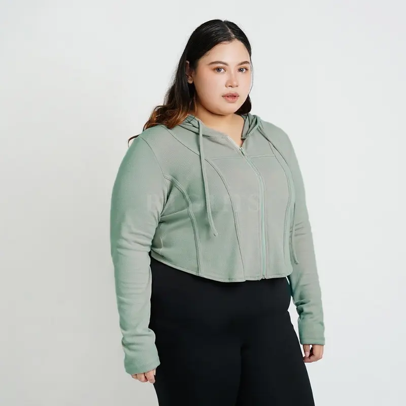 Bigins - Meira Knit Jacket/Atasan Jumbo Wanita/Atasan Big Size/Atasan Jacket Wanita - JJP024 5