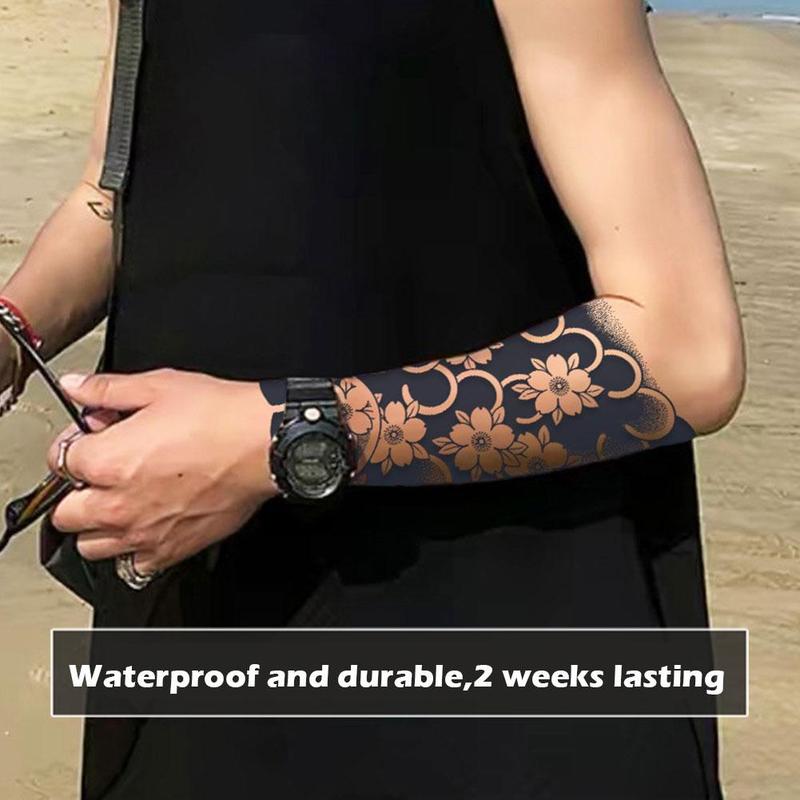 Product Introduction of Juice Herbal Tattoo Stickers Semi-permanent Wash Do Not Fall Off Waterproof Non-reflective Japanese Old Traditional Cherry Blossom Arm Koi Fish Male 43