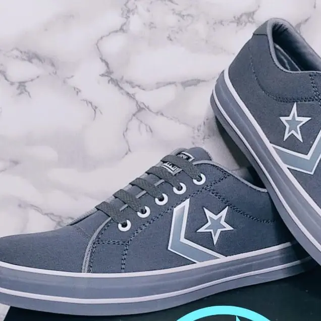 Sepatu Sneakers Casual All Strr Bintang Abu-abu pria&wanita 1