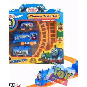 Thomas & Friends Mainan Anak Kereta Api 3 Gerbong Lengkap dengan Rell Set Kereta Elektrik Thomas Train Set