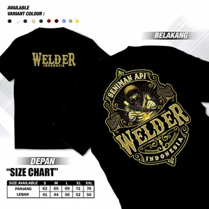Baju kaos Welder indonesia seniman api - Atasan pria wanita - kaos lengan pendek - sablon dtf - bahan adem - murah - cod