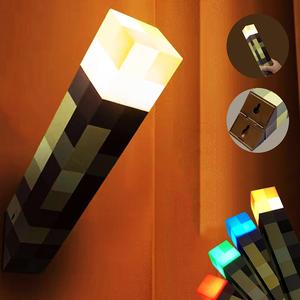 Luz nocturna creativa en forma de linterna montada en la pared, lámpara de mesa recargable por USB con cambio de 4 colores, iluminación novedosa para decoración de oficina en casa