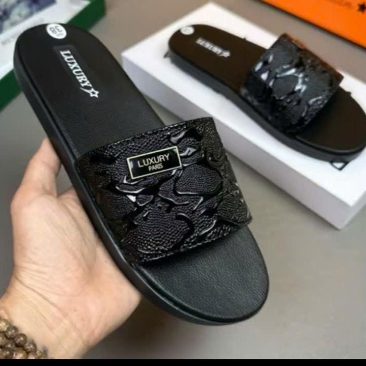 DÉP NAM KHÂU ĐẾ luxury quai da đế cao su 2 lớp khâu chắc chắn size 37 đến 43 bh 6 tháng hỗ trợ đổi size