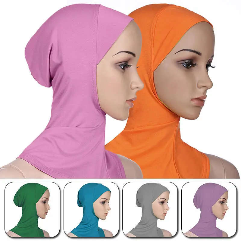Women Head Cover Muslim Headscarf Inner Caps Islamic Underscarf Ninja Hijab Scarf Hat Cap Bone Bonnet