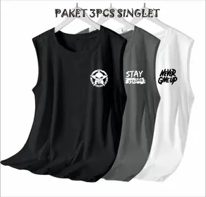 Paket Hemat Kaos Singlet Lekbong Pria Motif 3 pcs 50ribuan / Kaos Lekbong Cowok Murah