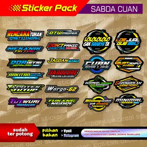 Sticker Pack Keren_Bahan Hologram & Vynil Susu Premium_Laminasi Glossy