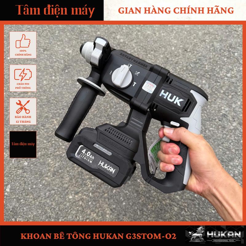   CHÍNH HÃNG  Máy Khoan Bê Tông Pin Hukan G3STOM-O2 