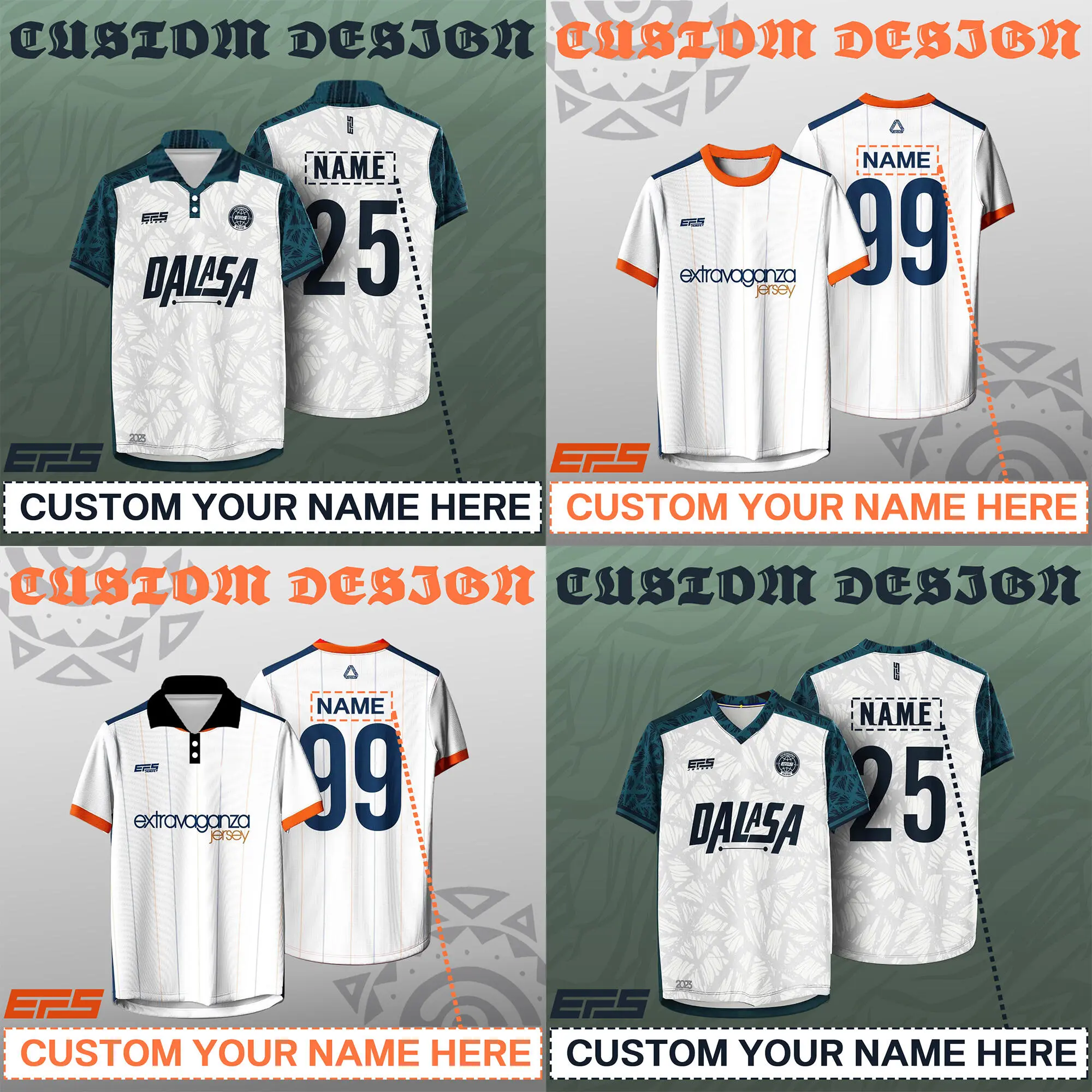Customizable POLO + Round-neck T-shirt (Free custom name and number) Simple and Stylish Design，2024 Summer