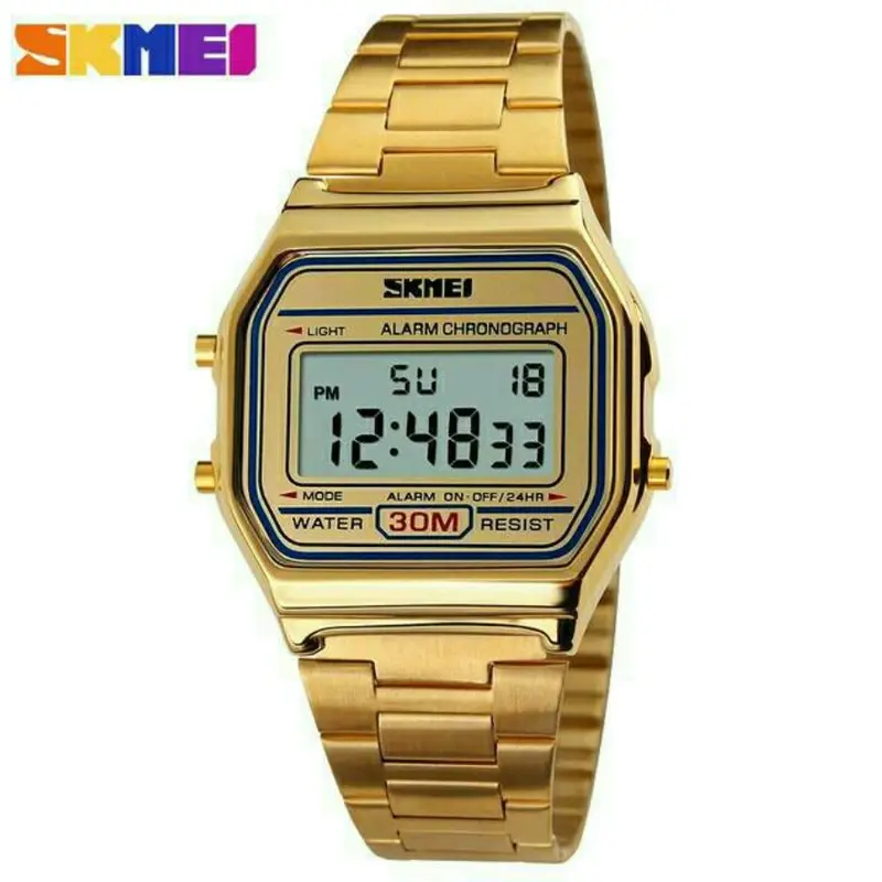 Jam Tangan Wanita Digital SKMEI 1123 Stainless Steel Anti Air 30 Meter Original 6
