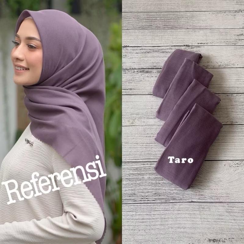 HIJAB VOAL POLOS PREMIUM LASERCUT - Segi Empat 7