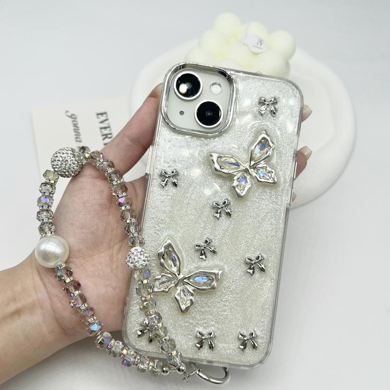 Casing Iphone Hardcase Silicone Premium Motif 3D Butterfly Ribbon Compatible for Iphone 11 12 13 14 15 PRO PROMAX 4