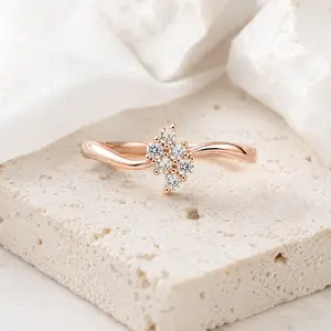 Emasku Jewelry Cincin WULAN PERMATA #2 wanita Elagan Titanium Anti karat CN61