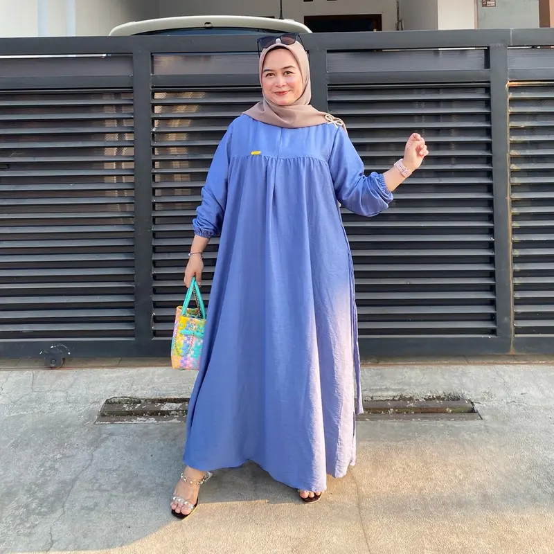 ALIKA GAMIS MUSLIMAH POLO LINEN PREMIUM ZIPER BUSUI FRIENDLY LD 120cm 8