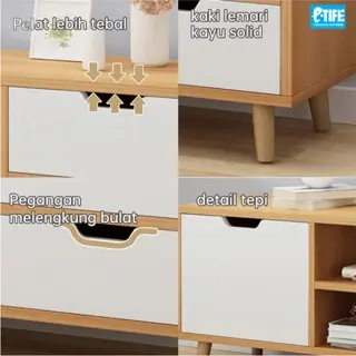E-TIFE Meja TV /Rak TV / Meja TV Minimalis Modern Nordic / Lemari TV/TV stand 7