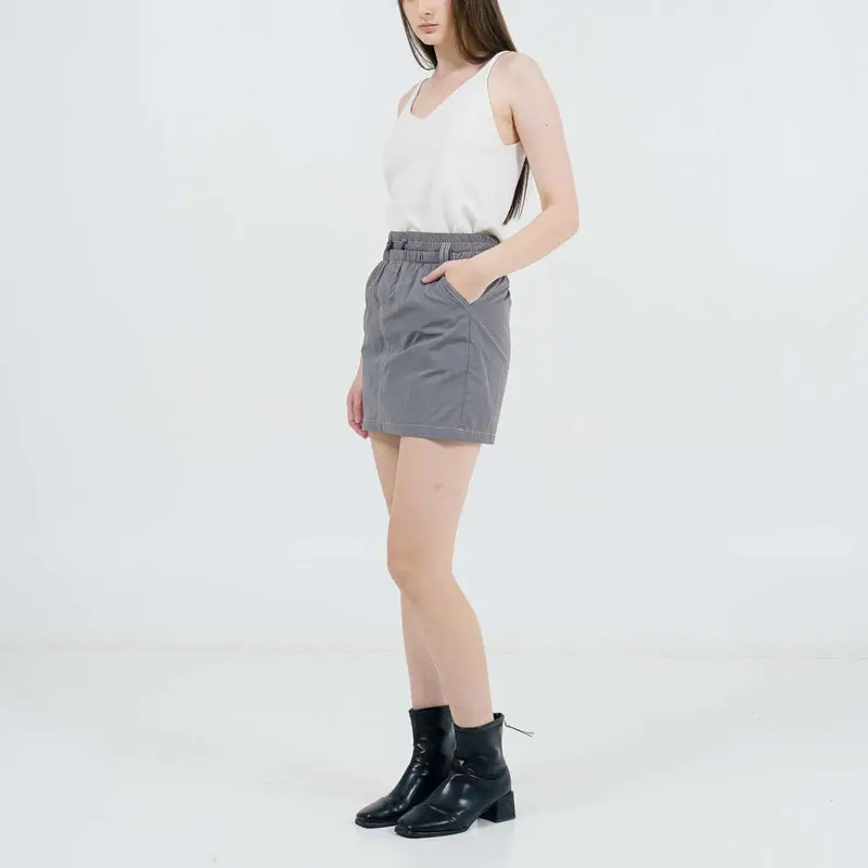 This Is April Shorts Santai Rok Celana Pendek Wanita Kekinian Richie Skirt Grey & Army 2