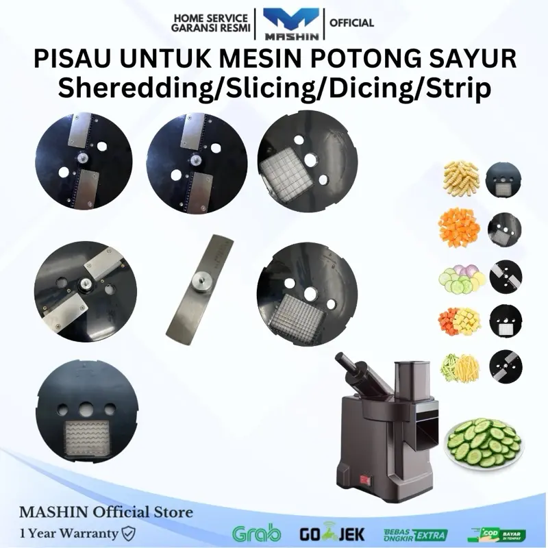 Mashin - Mata Pisau Untuk Mesin Potong Sayur Buah Slicing Shredding Dicing( Iris, Mustofa, Dadu)