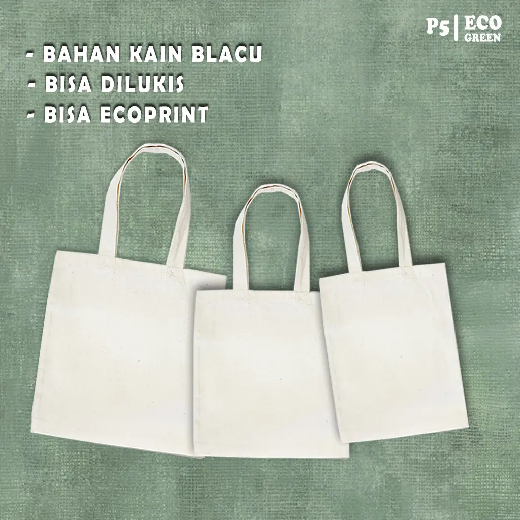 tote bag putih polos bisa untuk praktik ecoprint Totebag acara event promosi dll
