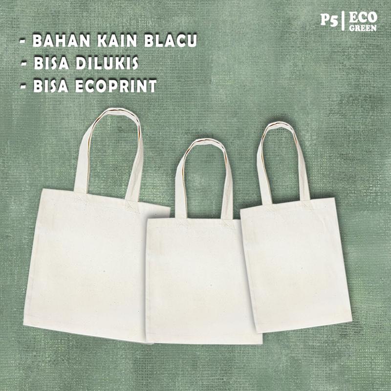 tote bag putih polos bisa untuk praktik ecoprint Totebag Wanita acara event promosi dll 1
