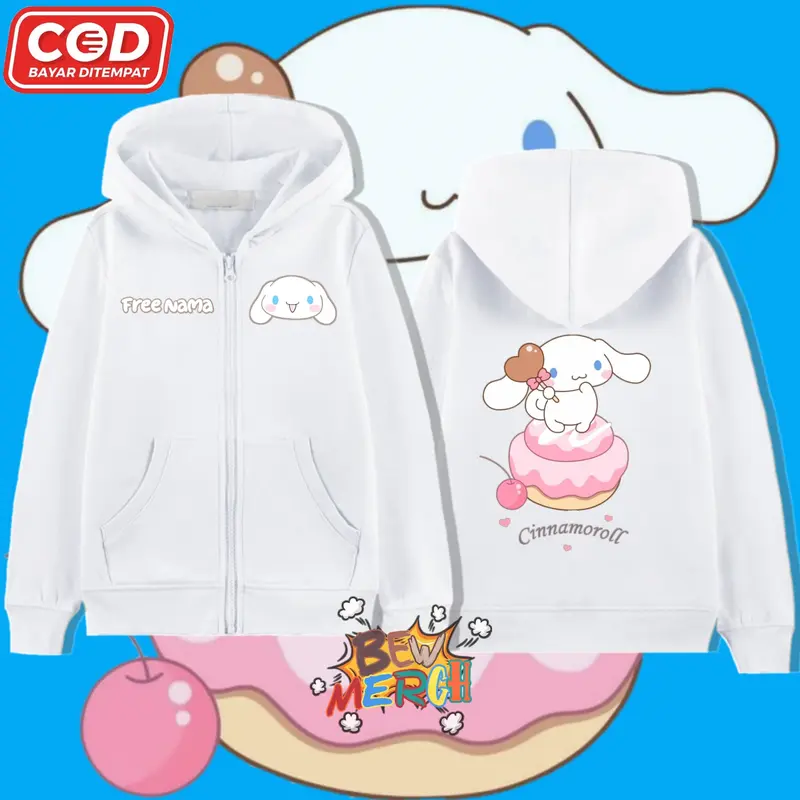 Hoodie Zipper Anak Cinnamorol / Jaket Resleting Cinnamorol Sweater Fashion 4