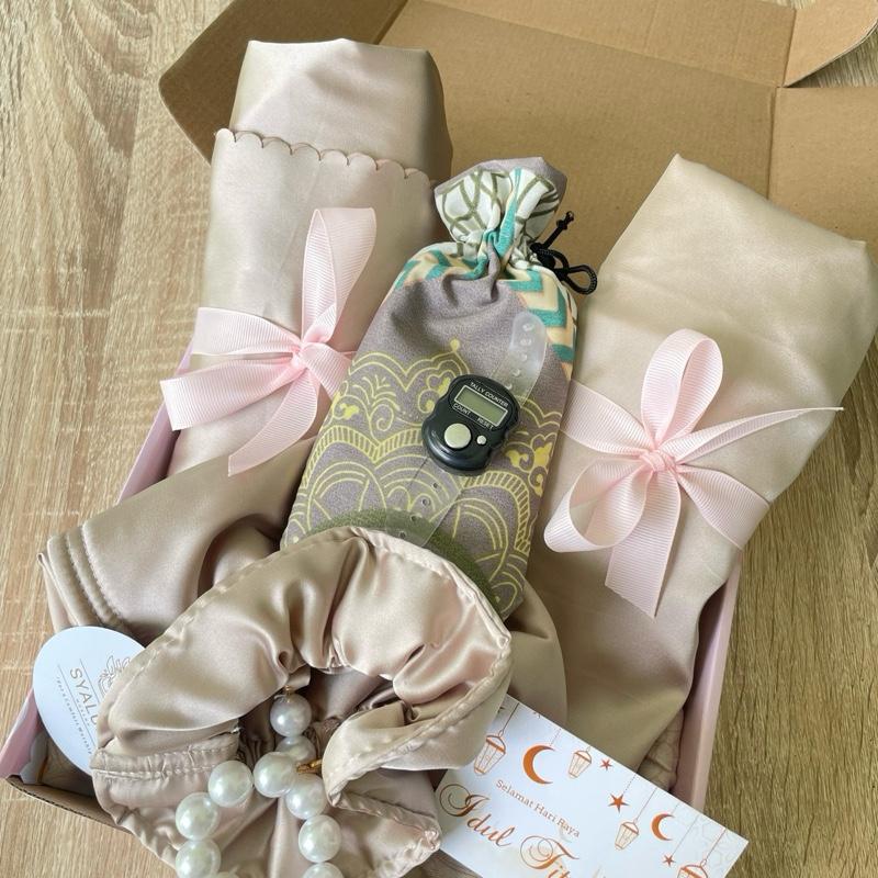 SYALUNA - Hampers Mukena Dewasa Kado Mukenah Mewah 2 in 1 Gift Box 3