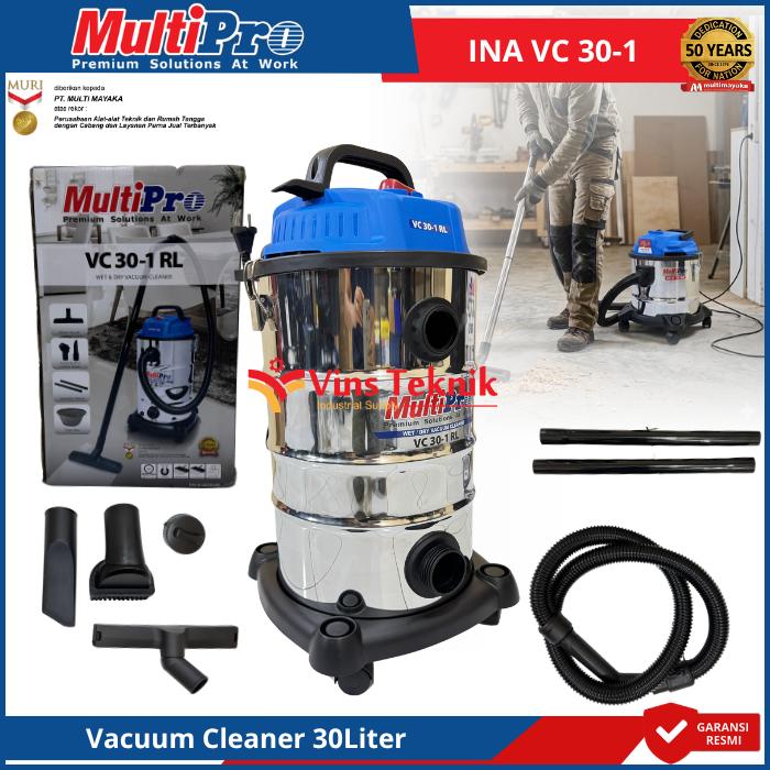 Gambar MULTIPRO VC30-1 RL Vacuum Cleaner 30Liter Mesin Pengisap Debu Vacum VC 30-1 1200Watt Wet & Dry dari Vins Teknik Bekasi Kota Bekasi Tokopedia
