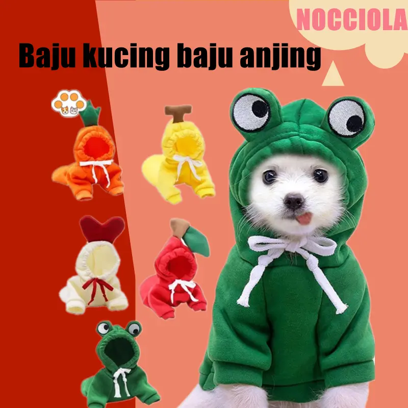 Pakaian Lucu untuk Anjing dan Kucing Buah dan Set Buah Lucu Hoodie Pakaian Anjing Lucu Pakaian Kucing Pakaian Hewan Peliharaan