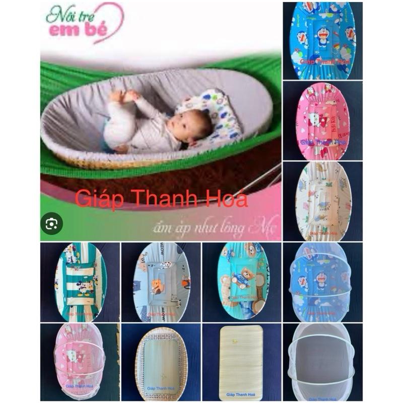 Shop Mẹ Và Bé VN Bộ Nôi Tre Nằm Võng Đủ Size 85x55 90x60 1mx65 1.2mx70 Kèm Bọc An Toàn Chất Liệu Tre Hun Khói Mát Mẻ Cho Bé Từ 0-36 Tháng