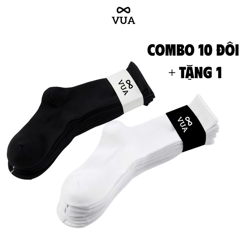 [VUA] [COMBO 10 ĐÔI TẶNG 1 ĐÔI] Tất cổ cao nam nữ dày dặn vừa phải phù hợp cả nam và nữ, Thoáng khí Sport Cotton tất thể thao thun spandex Yoga Tập Thể Dục