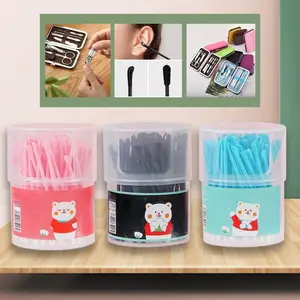 MMM-COD BUNDLING 1PCS / 3PCS SEMUA WARNA Cotton Bud 2in1 Plastik Lembut Isi 100 PCS Pembersih Telinga 2 Sisi Untuk Dewasa dan Anak Ear Korek Manicure Set 7 in 1 Gunting Kuku Nail Art Set Kuping (BELI LOKAL) Removal