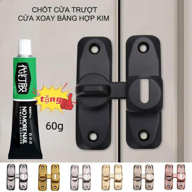  Khóa cửa trượt lùa xoay bằng hợp kim dày dặn lắp được cả 90 và 180 độ,vật liệu thép không gỉ chống trộm chot khoa khoá  chốt sliding  door 