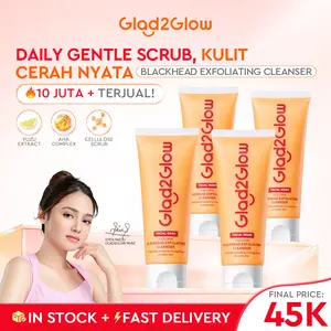 [New] Glad2Glow Yuzu Blackhead Cleanser AHA EXFOLIATING | Face Wash Facial Cleanser Sabun Cuci Muka Pembersih Pencuci Muka Kering Kotoran Membersihkan Berjerawat Wajah Mencerahkan Ceramide Berminyak centella G2G