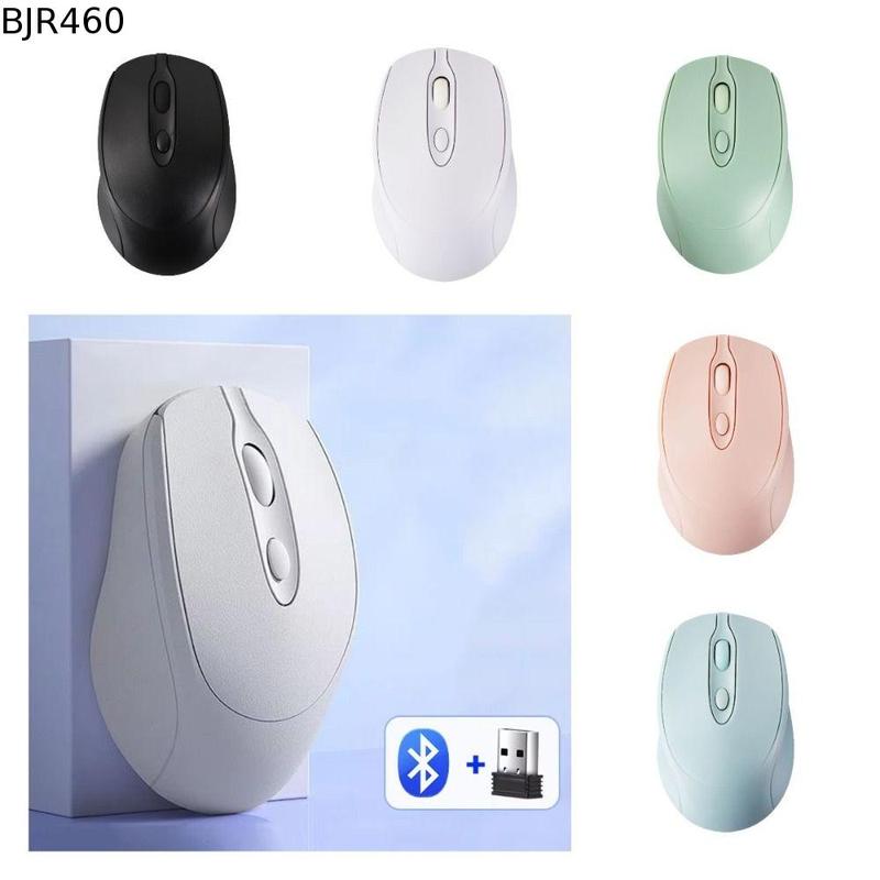 BJR460 Chuột game thủ 2.4GHz + bt5.0 Chuột không dây Macaron Có thể sạc lại 1600DPI Chuột không dây công thái học Không tiếng ồn Thuận tiện Chuột không dây morandi Văn phòng/gia đình