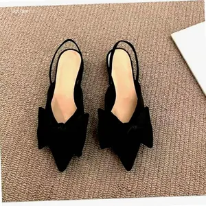 sendal selop hak tahu pita luxury Sepatu Mules Flat Shoes | Hot Item