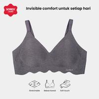 Gambar Sorex Bra Invisible Tanpa Kawat PushUp Seamless Full Cup Kait 3 Busa Sedang Cup B EA 007 - HITAM, XL dari Sorex Online Store Kota Tangerang 3 Tokopedia