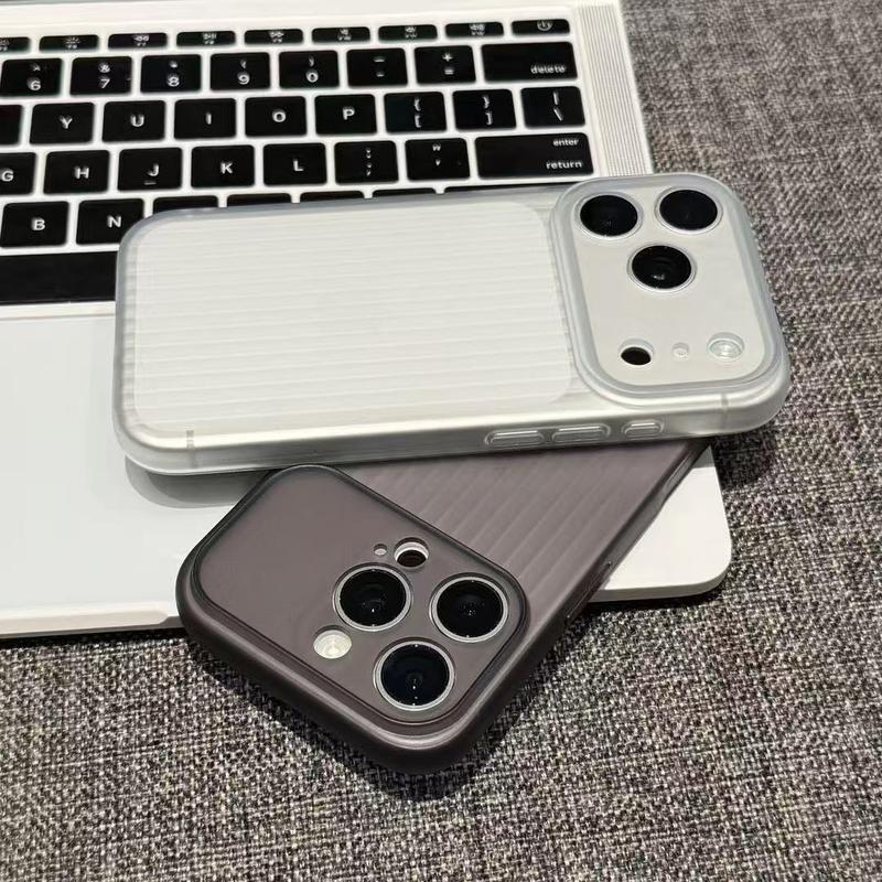 Ốp lưng siêu mỏng chống ố vàng, nhám trong suốt, vân gợn sóng, chống vân tay, dùng cho iPhone 17 Pro Max / 16 / 15 / 14 Pro / 13 / 12 / 11
