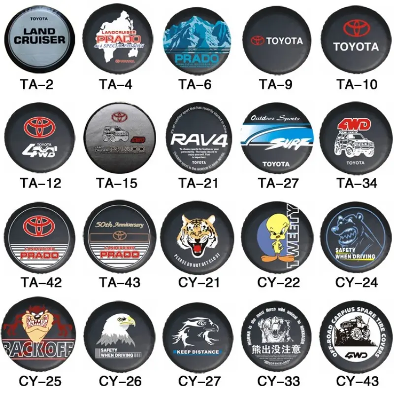 ((Diameter 70-75 cm))Brand New High Quality Thickened in Stock Mitsubishi Pajero Spare Tire Cover Cheetah Black King Kong Era inV73Tire Cover CarpuSpare Tire Cover