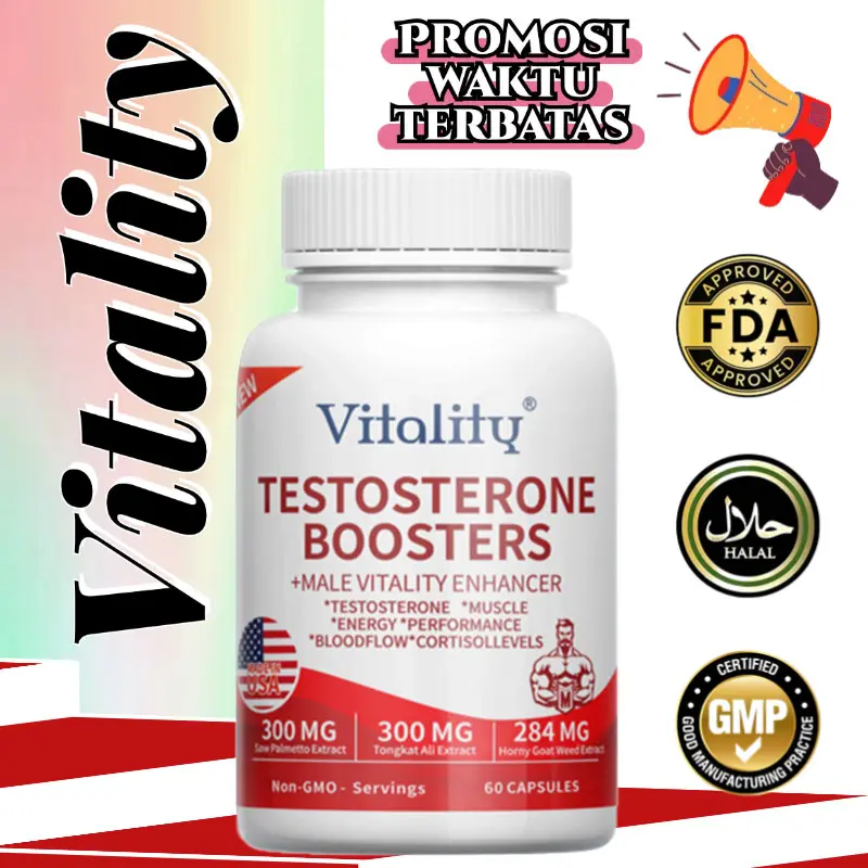 TESTOSTERONE，Meningkatkan vitalitas dan kekuatan,60 kapsul