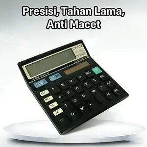 Kalkulator Kantor CT-512 12 Digit Bahan ABS Tahan Lama Dual Power Solar & Baterai Cetak Logo Custom Hadiah Bisnis dan Akuntansi Keuangan Holder HP Motor Spion & Stang Dudukan Ponsel Dagang Check