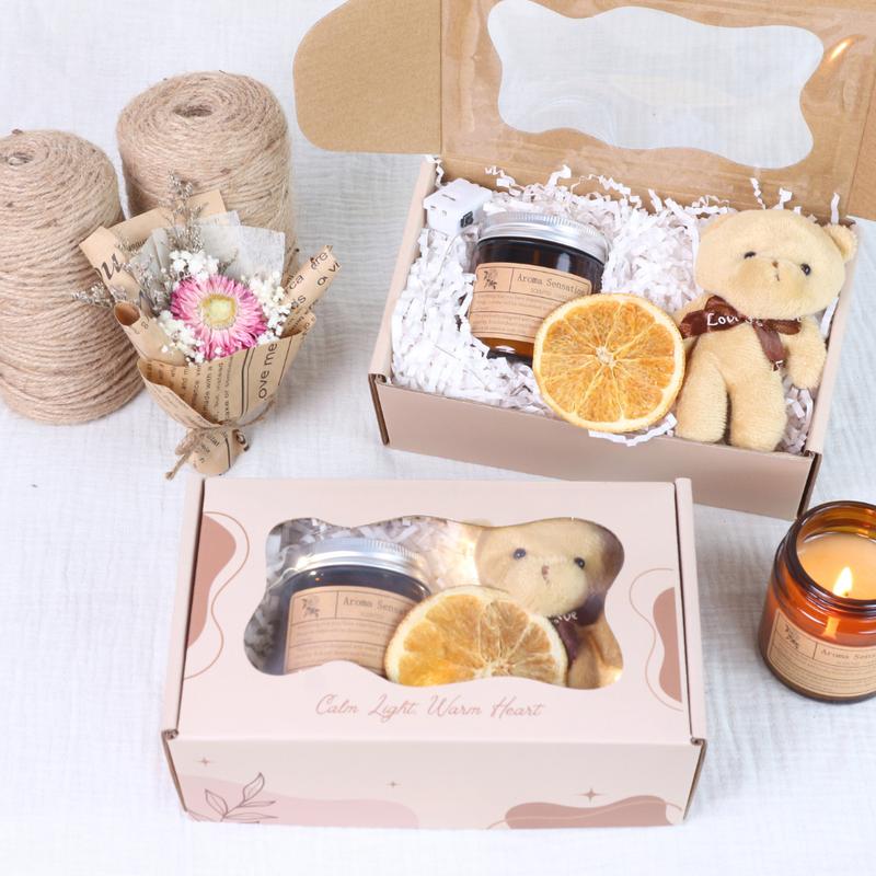 Hộp Quà Tặng Nến Thơm & Túi Thơm Set Quà Tặng Người Yêu Bạn Bè Kèm Thiệp Hoa Khô SQ4 Mùi Rose Jasmine Freesia Lavender Sandalwood Kích Thước 19x11x7cm