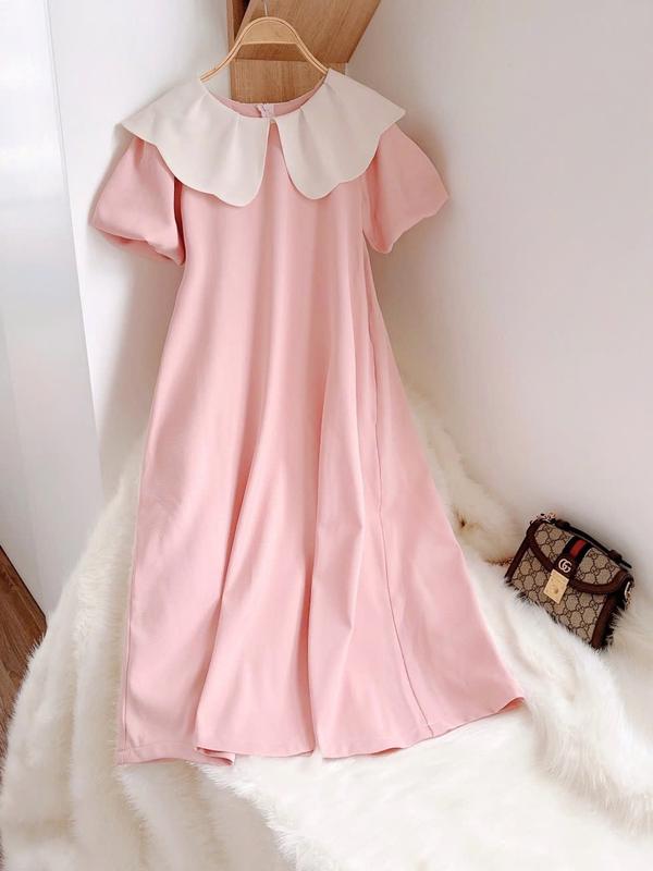   MAMI  Đầm Bầu Váy bầu dáng suông màu hồng dễ thương ngọt ngào đầm bầu công sở  đầm bầu thiết kế 