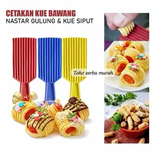 3 Pcs Cetakan Kue Bawang Kue Siput Nastar Gulung Cetakan Kue Plastik Food Grade Kitchenware