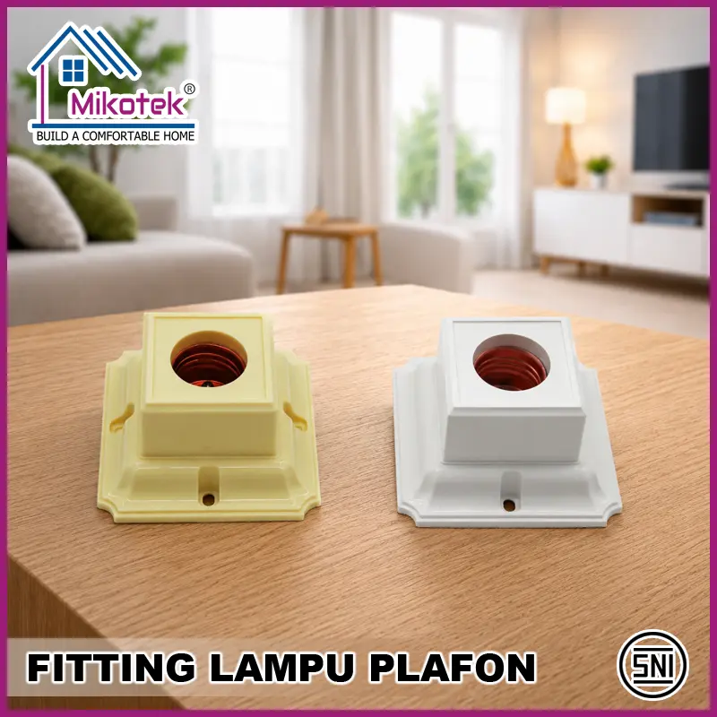 Fitting Lampu mikotek MT-7524 / Fitting Lampu Plafon Segi E27