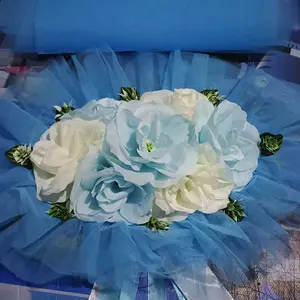 BUNGA HIASAN MOBIL PENGANTIN OVAL ART / BUNGA MOBIL PERNIKAHAN/  WEDDING FLOWERS / BUKET BUNGA MOBIL / KARANGAN BUNGA MOBIL PENGANTIN Aksesoris Tali Pink Putih