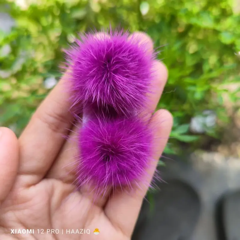 (2PCS) MINI POMPOM NAIL ART POMPOM GEPENG POMPOM LANDAK DIY NAIL ART ACCESORIS 6