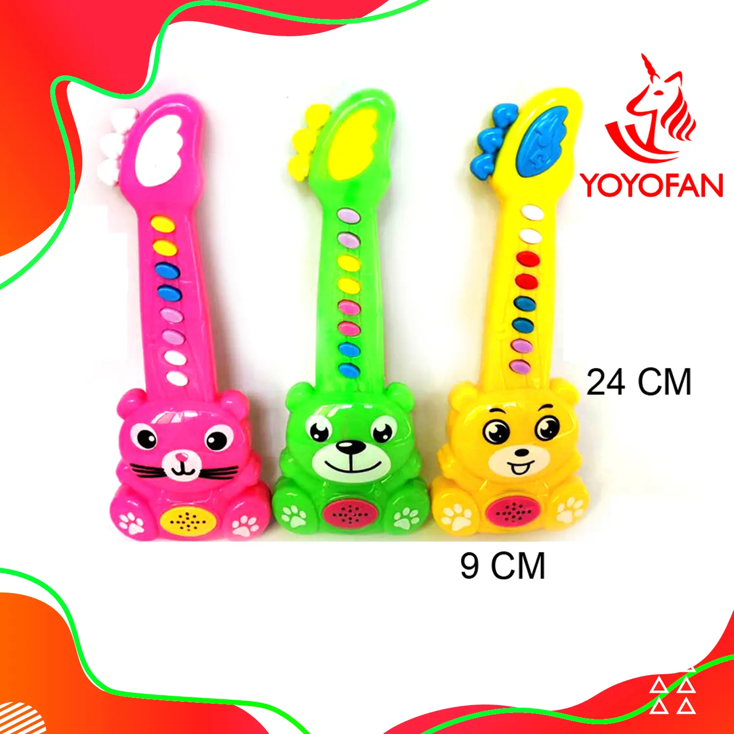 Mainan Gitar Motif Beruang Bisa Bersuara Music Guitar Bear Mainan Alat Musik Gitar
