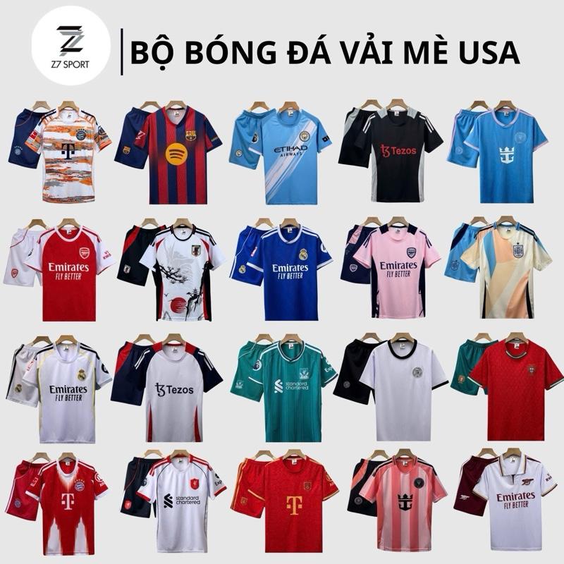 BỘ BÓNG ĐÁ VẢI MÈ USA logo THÊU cao cấp loại I Top Sport