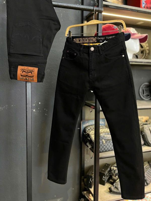 [GIÁ MỞ BÁN] [3K DENIM Jean Denim Guangzhou 2238] Quần Jean Nam Dài Mẫu Mới Màu Đen Túi Thêu Chi Tiết Như Hình J3786